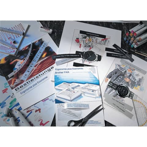 Nastro laminato Brother per etichettarice - 6 mm x 8 m - nero/bianco - TZe-211